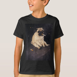 Funny Pug Smoking Meme Cigarette Dog Meme Street T-Shirt