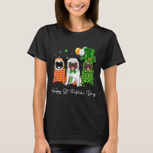 Funny Pug St Patricks Day Boys Kids Girls Shamrock T-Shirt