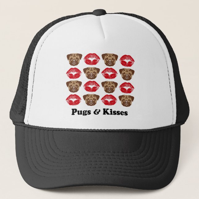 Funny Pug Trucker Hat (Front)