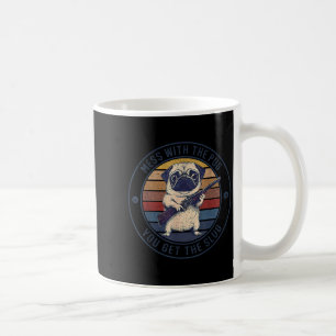 Funny Pug With Gun - Mess With The Pug You Get The Coffee Mug