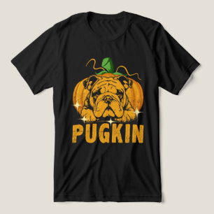 Funny Pugkin Pug Lover Tri-Blend Shirt