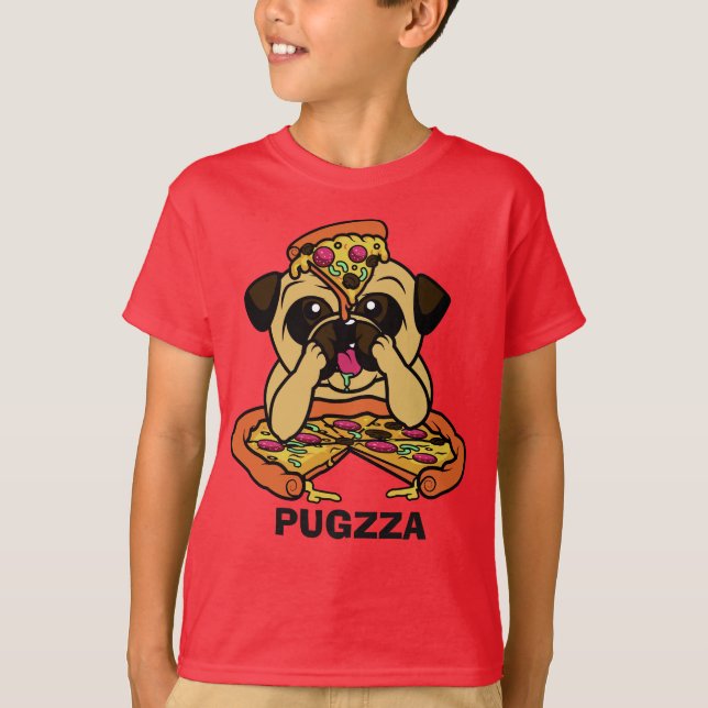 Funny PUGZZA (Pizza) shirts & jackets (Front)