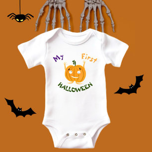 Funny pumpkin baby bodysuit