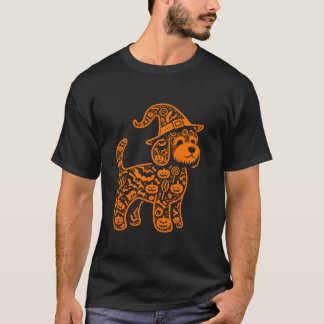 Funny Pumpkin Cockapoo Candy Halloween Mens Womens T-Shirt