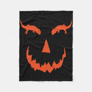 Funny Pumpkin Crocodile Skink Halloween Fleece Blanket