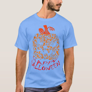 funny Pumpkin Ghosts Halloween Silhouette T-Shirt