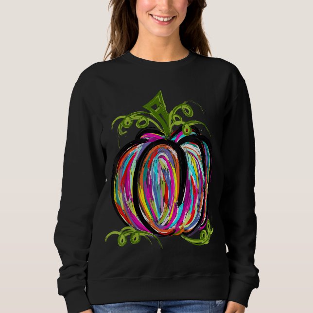 Funny Pumpkin Graphic Gift Fall Pumpkin Gift Hallo Sweatshirt (Front)