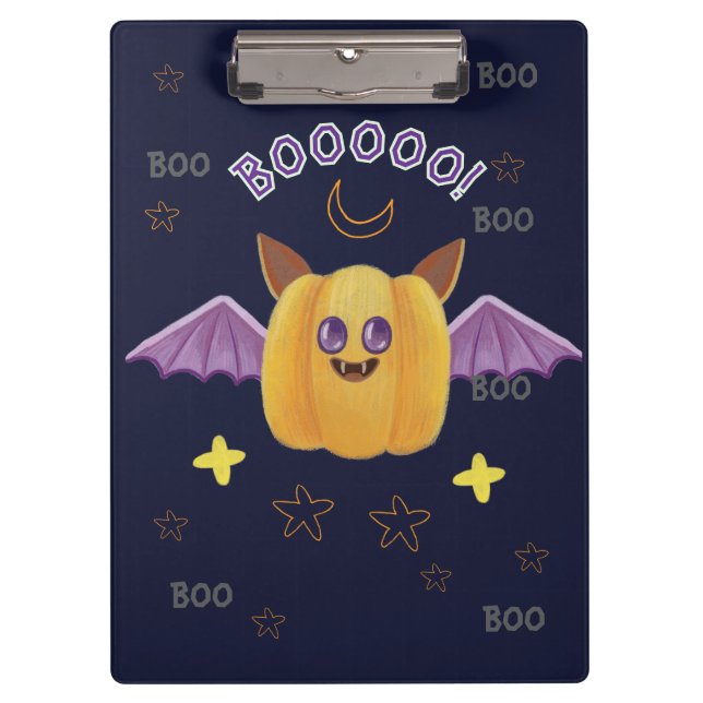 Funny pumpkin Halloween Clipboard (Front)