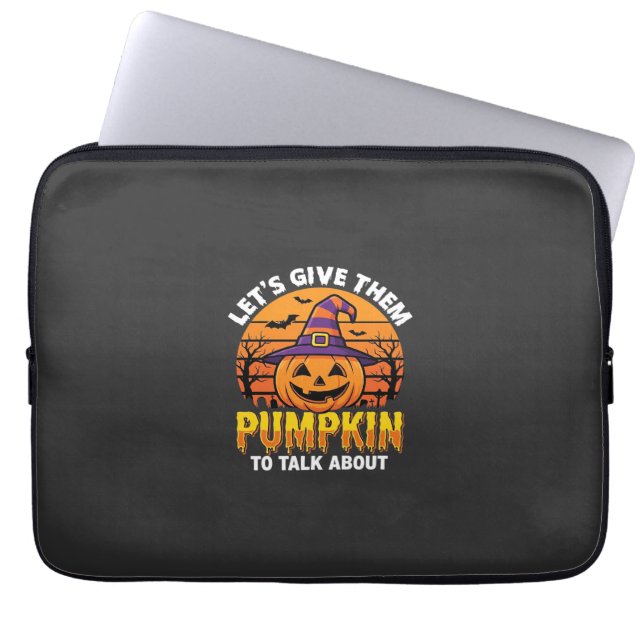 Funny Pumpkin Halloween Pun Design2 (1)_1 Laptop Sleeve (Front)