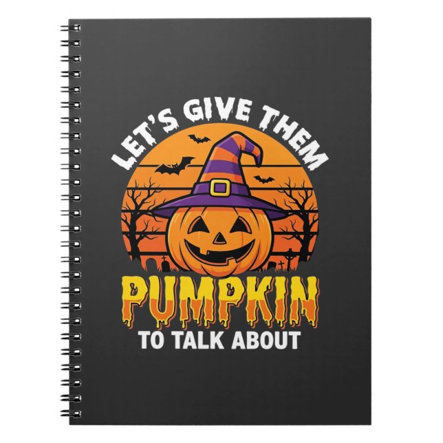 Funny Pumpkin Halloween Pun Design2 (1)_1 Notebook (Front)