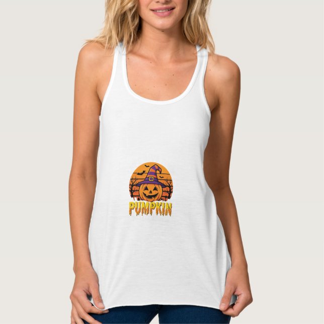Funny Pumpkin Halloween Pun Design2 (1)_1 Singlet (Front)