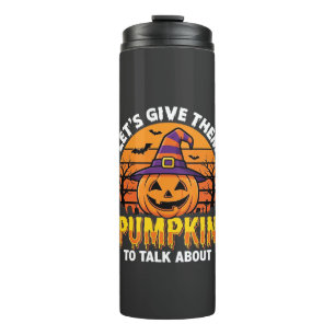 Funny Pumpkin Halloween Pun Design2 (1)_1 Thermal Tumbler