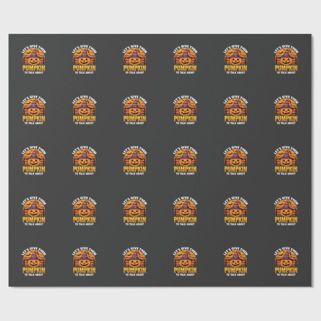 Funny Pumpkin Halloween Pun Design2 (1)_1 Wrapping Paper (Flat)