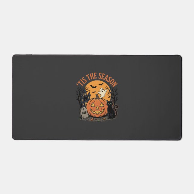 Funny Pumpkin Halloween Pun Design2 (2)_1 Desk Mat (Front)