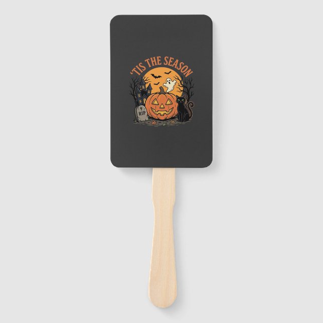 Funny Pumpkin Halloween Pun Design2 (2)_1 Hand Fan (Front)