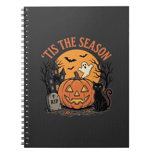 Funny Pumpkin Halloween Pun Design2 (2)_1 Notebook (Front)