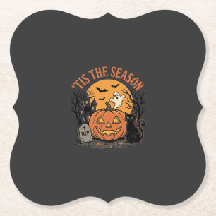 Funny Pumpkin Halloween Pun Design2 (2)_1 Paper Coaster