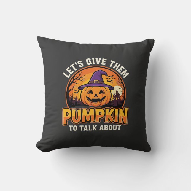 Funny Pumpkin Halloween Pun Design_1 Cushion (Front)