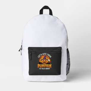 Funny Pumpkin Halloween Pun Design_1 Printed Backpack