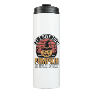 Funny Pumpkin Halloween Vintage Shirt Design_1 Thermal Tumbler