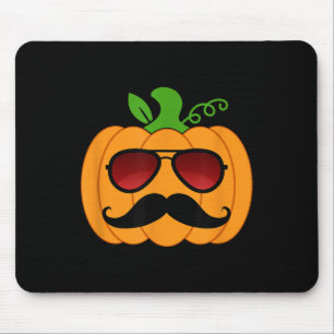 Funny Pumpkin Moustache Sungles Halloween Dad Dadd Mouse Pad