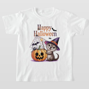 Funny Pumpkin Otter Lover Happy Halloween 2025 T-Shirt