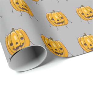 Funny Pumpkin Pattern Wrapping Paper
