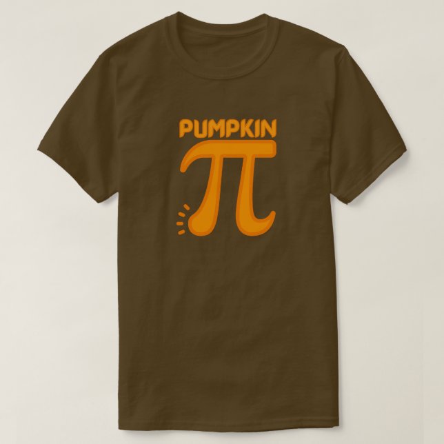 Funny Pumpkin Pi T-Shirt (Design Front)