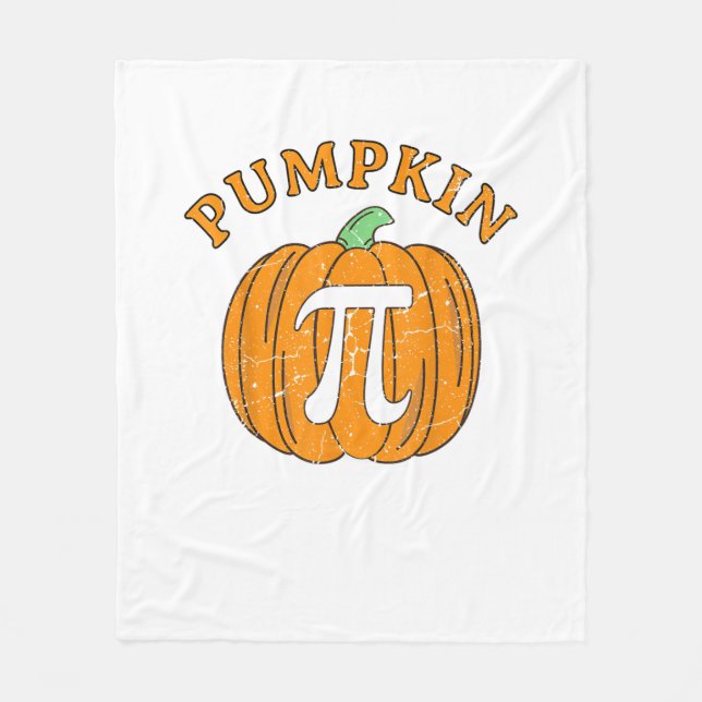 Funny Pumpkin Pie Halloween Thanksgiving Pumpkin P Fleece Blanket (Front)