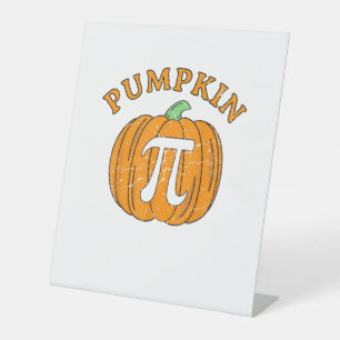 Funny Pumpkin Pie Halloween Thanksgiving Pumpkin P Pedestal Sign