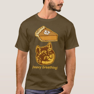 Funny Pumpkin Pie Heavy Breathing Cat Meme T-Shirt