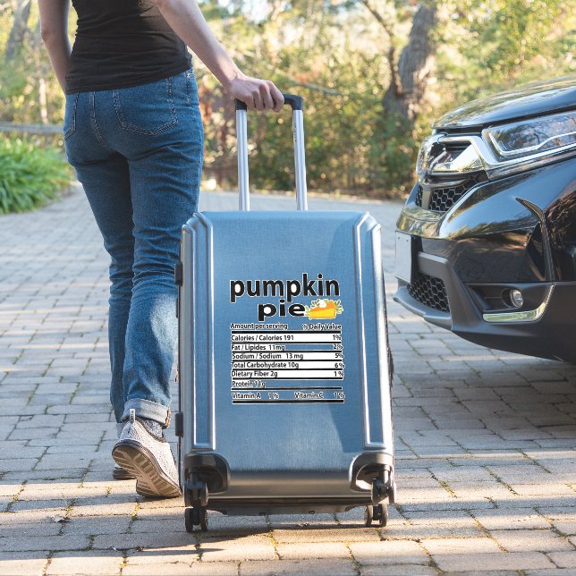 Funny Pumpkin Pie Nutrition Fact for Thanksgiving  (Suitcase Insitu)