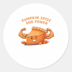 Funny Pumpkin Pie Thanksgiving Classic T-Shirt.png Round Sticker