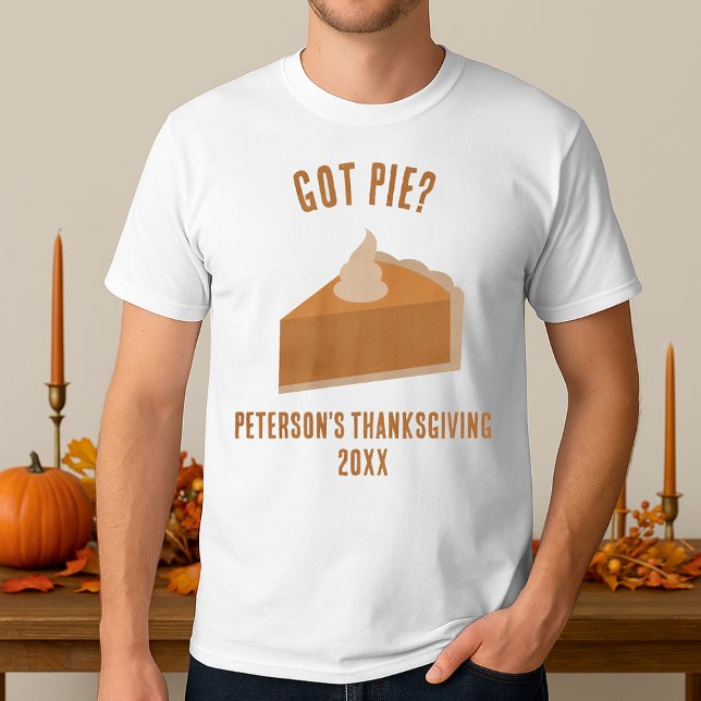 Funny Pumpkin Pie Thanksgiving T-Shirt (Thanksgiving Pie Dinner Party T-Shirt
)