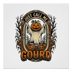 Funny Pumpkin Shirt Vintage Engraving Halloween Co Poster