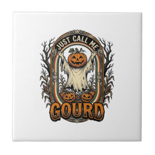 Funny Pumpkin Shirt Vintage Engraving Halloween Co Tile