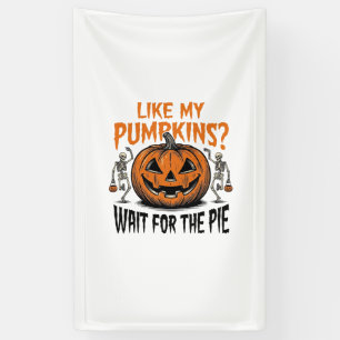 Funny Pumpkin Skeleton Halloween Pie Shirt_1 Banner