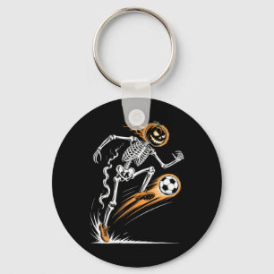 Funny Pumpkin Soccer Halloween Soccer Costume For Key Ring