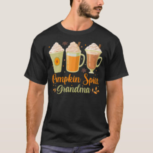 Funny Pumpkin Spice Grandma Shirt Womens Autumn Fa