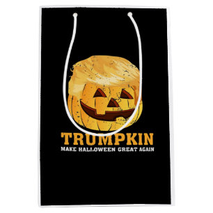 Funny  Pumpkin Trumpkin Halloween  Medium Gift Bag
