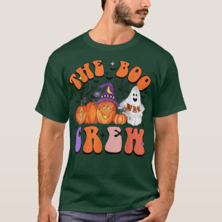 Funny Pumpkins and Ghost The Boo Crew Happy Hallow T-Shirt