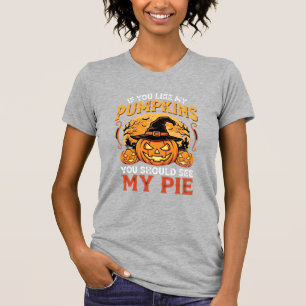 Funny Pumpkins Halloween Pie Design_1 T-Shirt