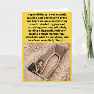 Funny Pun Decomposing Happy Birthday Card