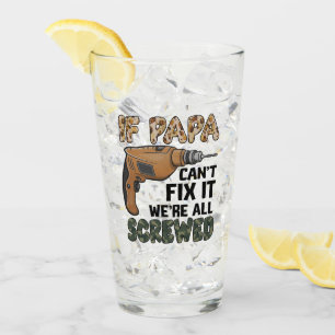 Funny Pun Father Joke Father's Day Glass