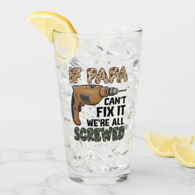 Funny Pun Father Joke | Father's Day Glass (Front Ice)