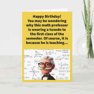 Funny Pun Formal Geometry Happy Birthday Card