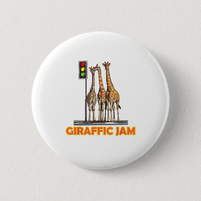 Funny Pun Giraffe Jam  6 Cm Round Badge (Front)
