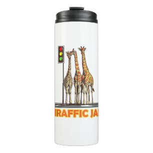 Funny Pun Giraffe Jam Thermal Tumbler