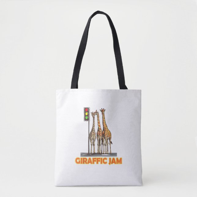 Funny Pun Giraffe Jam  Tote Bag (Front)