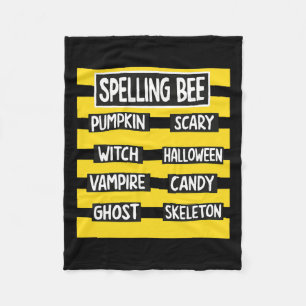 Funny Pun Halloween Costume For Teachers Spelling  Fleece Blanket